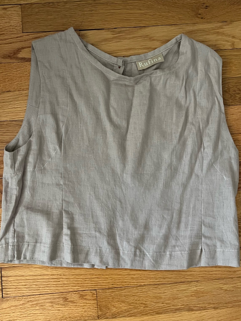 Mauve linen tank top from Mexico City